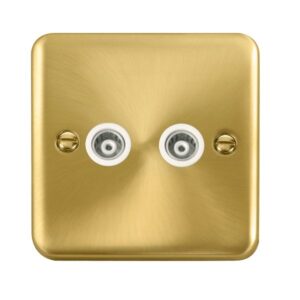 Click Scolmore - Click Deco Plus Twin Isolated Coaxial Outlet (DPSB159WH)
