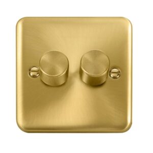 Click Scolmore - Click Deco Plus Dpsb 2Gang 2Way 100W Led Dimmer Switch (DPSB162)