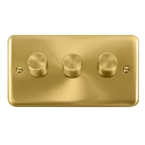 Click Scolmore - Click Deco Plus Dpsb 3Gang 2Way 100W Led Dimmer Switch (DPSB163)