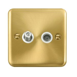 Click Scolmore - Click Deco Plus Non-Isolated Satellite & Non-Isolated Coaxial Outlet (DPSB170WH)