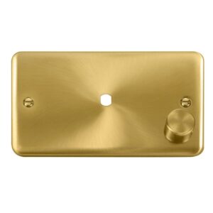 Click Scolmore - Click Deco Plus 2 Gang Dimmer Plate & Knob (630W Or 1000W) 1 Aperture (DPSB185)