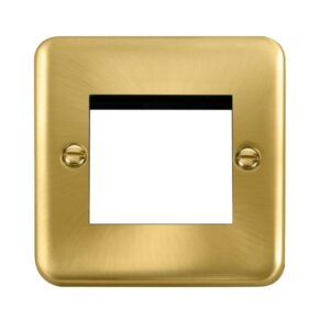 Click Scolmore - Click Deco Plus 1 Gang New Media Unfurnished Plate 2 Apertures (DPSB311)