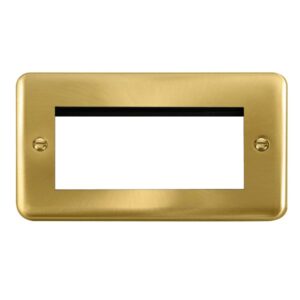 Click Scolmore - Click Deco Plus 2 Gang New Media Unfurnished Plate 4 Apertures (DPSB312)