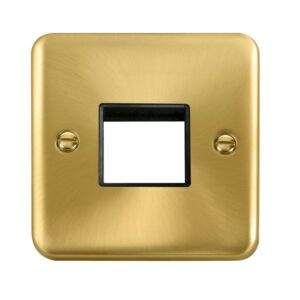 Click Scolmore - Click Deco Plus 1 Gang Minigrid Unfurnished Plate 2 Apertures (DPSB402BK)