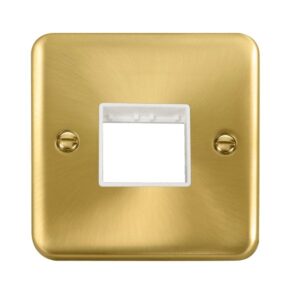 Click Scolmore - Click Deco Plus 1 Gang Minigrid Unfurnished Plate 2 Apertures (DPSB402WH)