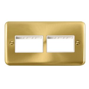 Click Scolmore - Click Deco Plus 2 Gang Minigrid Unfurnished Plate 2 X 3 Apertures (DPSB406WH)