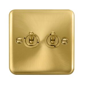 Click Scolmore - Click Deco Plus 10Ax 2 Gang 2 Way Toggle Switch (DPSB422)