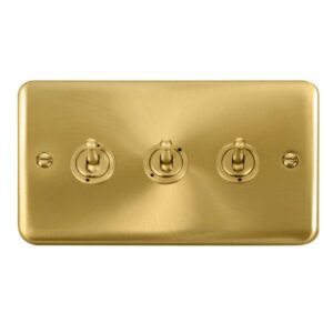 Click Scolmore - Click Deco Plus 10Ax 3 Gang 2 Way Toggle Switch (DPSB423)