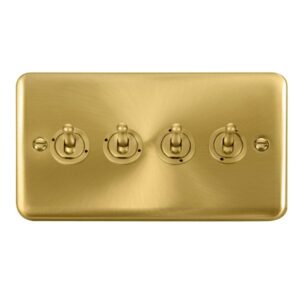 Click Scolmore - Click Deco Plus 10Ax 4 Gang 2 Way Toggle Switch (DPSB424)