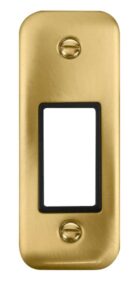Click Scolmore - Click Deco Plus 1 Gang Minigrid Unfurnished Architrave Plate 1 Aperture (DPSB471BK)