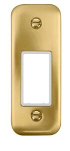 Click Scolmore - Click Deco Plus 1 Gang Minigrid Unfurnished Architrave Plate 1 Aperture (DPSB471WH)
