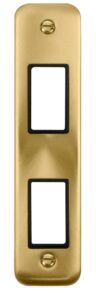 Click Scolmore - Click Deco Plus 2 Gang Minigrid Unfurnished Architrave Plate 2 Apertures (DPSB472BK)