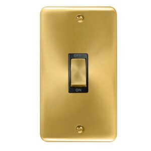 Click Scolmore - Click Deco Plus 45A Ingot 2 Gang Dp Switch (DPSB502BK)