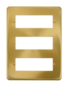 Click Scolmore - Click Deco Plus 3 Tier Minigrid Unfurnished Plate 18 Apertures (DPSB518)