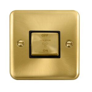 Click Scolmore - Click Deco Plus 10A Ingot 3 Pole Fan Isolation Plate Switch (DPSB520BK)