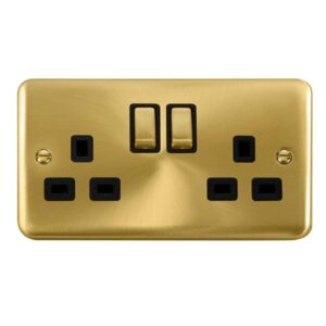 Click Scolmore - Click Deco Plus 13A Ingot 2 Gang Dp Switched Socket (DPSB536BK)