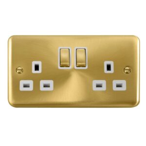 Click Scolmore - Click Deco Plus 13A Ingot 2 Gang Dp Switched Socket (DPSB536WH)