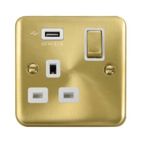Click Scolmore - Click Deco Plus 1G Skt Usb 2.1A Dp (DPSB571UWH)