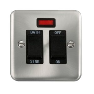 Click Scolmore - Click Deco Plus 20A Dp Sink/Bath Switch With Neon (DPSC024BK)
