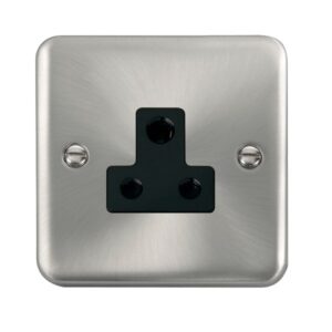 Click Scolmore - Click Deco Plus 5A Round Pin Socket (DPSC038BK)