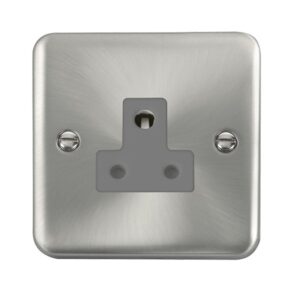 Click Scolmore - Click Deco Plus 5A Round Pin Socket Outlet (DPSC038GY)