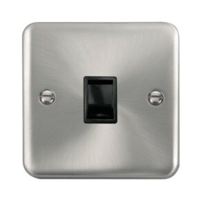 Click Scolmore - Click Deco Plus Single Rj11 (Irish/Us) Outlet (DPSC115BK)