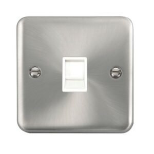 Click Scolmore - Click Deco Plus Single Rj11 (Irish/Us) Outlet (DPSC115WH)