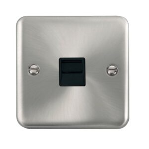 Click Scolmore - Click Deco Plus Single Telephone Outlet Master (DPSC120BK)