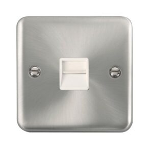 Click Scolmore - Click Deco Plus Single Telephone Outlet Secondary (DPSC125WH)