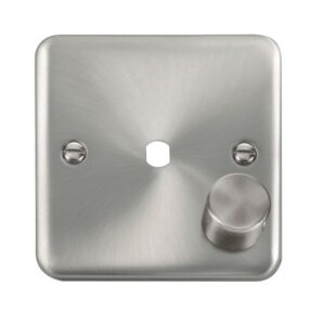 Click Scolmore - Click Deco Plus 1 Gang Dimmer Plate & Knob (650W Max) 1 Aperture (DPSC140PL)