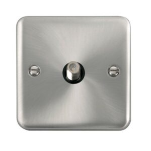 Click Scolmore - Click Deco Plus Non-Isolated Single Satellite Outlet (DPSC156BK)