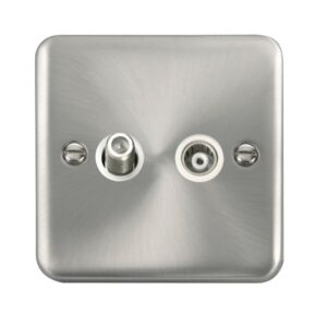 Click Scolmore - Click Deco Plus Isolated Satellite & Isolated Coaxial Outlet (DPSC157WH)