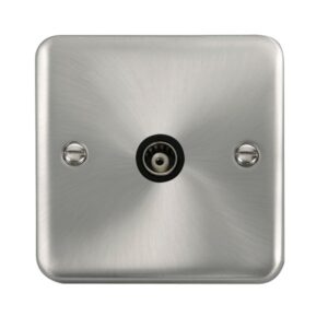Click Scolmore - Click Deco Plus Single Isolated Coaxial Outlet (DPSC158BK)
