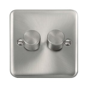 Click Scolmore - Click Deco Plus Dpsc 2Gang 2Way 100W Led Dimmer Switch (DPSC162)