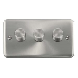 Click Scolmore - Click Deco Plus Dpsc 3Gang 2Way 100W Led Dimmer Switch (DPSC163)