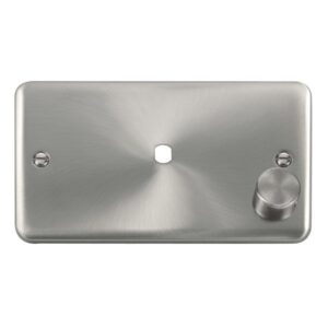 Click Scolmore - Click Deco Plus 2 Gang Dimmer Plate & Knob (630W Or 1000W) 1 Aperture (DPSC185)