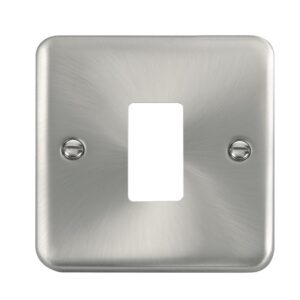 Click Deco Plus 1 Gang GridPro Frontplate Satin Chrome