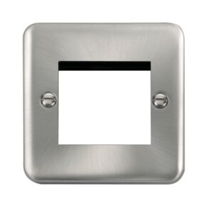 Click Scolmore - Click Deco Plus 1 Gang New Media Unfurnished Plate 2 Apertures (DPSC311)