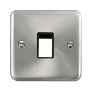 Click Scolmore - Click Deco Plus 1 Gang Minigrid Unfurnished Plate 1 Aperture (DPSC401BK)