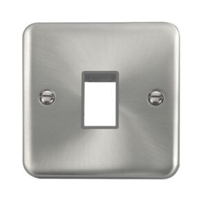 Click Scolmore - Click Deco Plus 1 Gang Minigrid? Unfurnished Plate 1 Aperture (DPSC401GY)