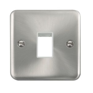 Click Scolmore - Click Deco Plus 1 Gang Minigrid Unfurnished Plate 1 Aperture (DPSC401WH)