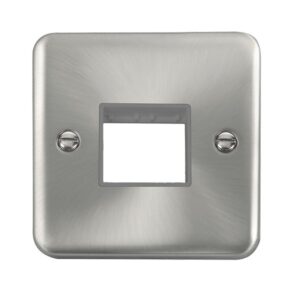Click Scolmore - Click Deco Plus 1 Gang Minigrid? Unfurnished Plate 2 Apertures (DPSC402GY)