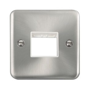 Click Scolmore - Click Deco Plus 1 Gang Minigrid Unfurnished Plate 2 Apertures (DPSC402WH)