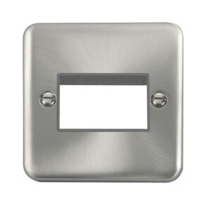 Click Scolmore - Click Deco Plus 1 Gang Minigrid? Unfurnished Plate 3 Apertures (DPSC403GY)