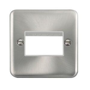 Click Scolmore - Click Deco Plus 1 Gang Minigrid Unfurnished Plate 3 Apertures (DPSC403WH)