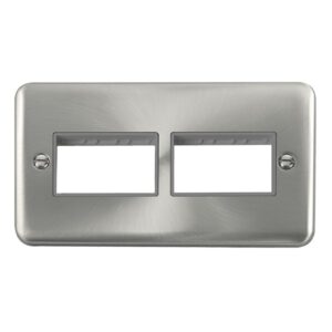 Click Scolmore - Click Deco Plus 2 Gang Minigrid? Unfurnished Plate 2 X 3 Apertures (DPSC406GY)