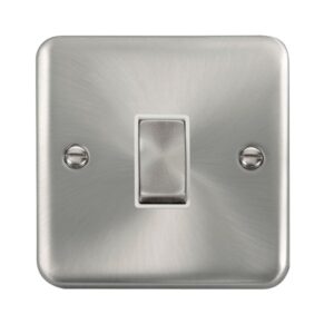 Click Scolmore - Click Deco Plus 10Ax Ingot 1 Gang 2 Way Plate Switch (DPSC411WH)