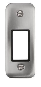Click Scolmore - Click Deco Plus 1 Gang Minigrid Unfurnished Architrave Plate 1 Aperture (DPSC471BK)