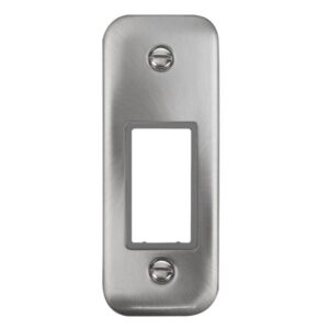 Click Scolmore - Click Deco Plus 1 Gang Minigrid? Unfurnished Architrave Plate 1 Aperture (DPSC471GY)