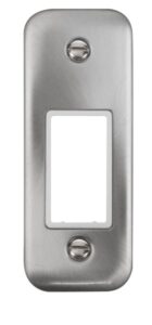 Click Scolmore - Click Deco Plus 1 Gang Minigrid Unfurnished Architrave Plate 1 Aperture (DPSC471WH)